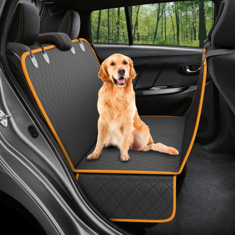 Dog Car Seat Cover With Zipper And Pocket For Travel